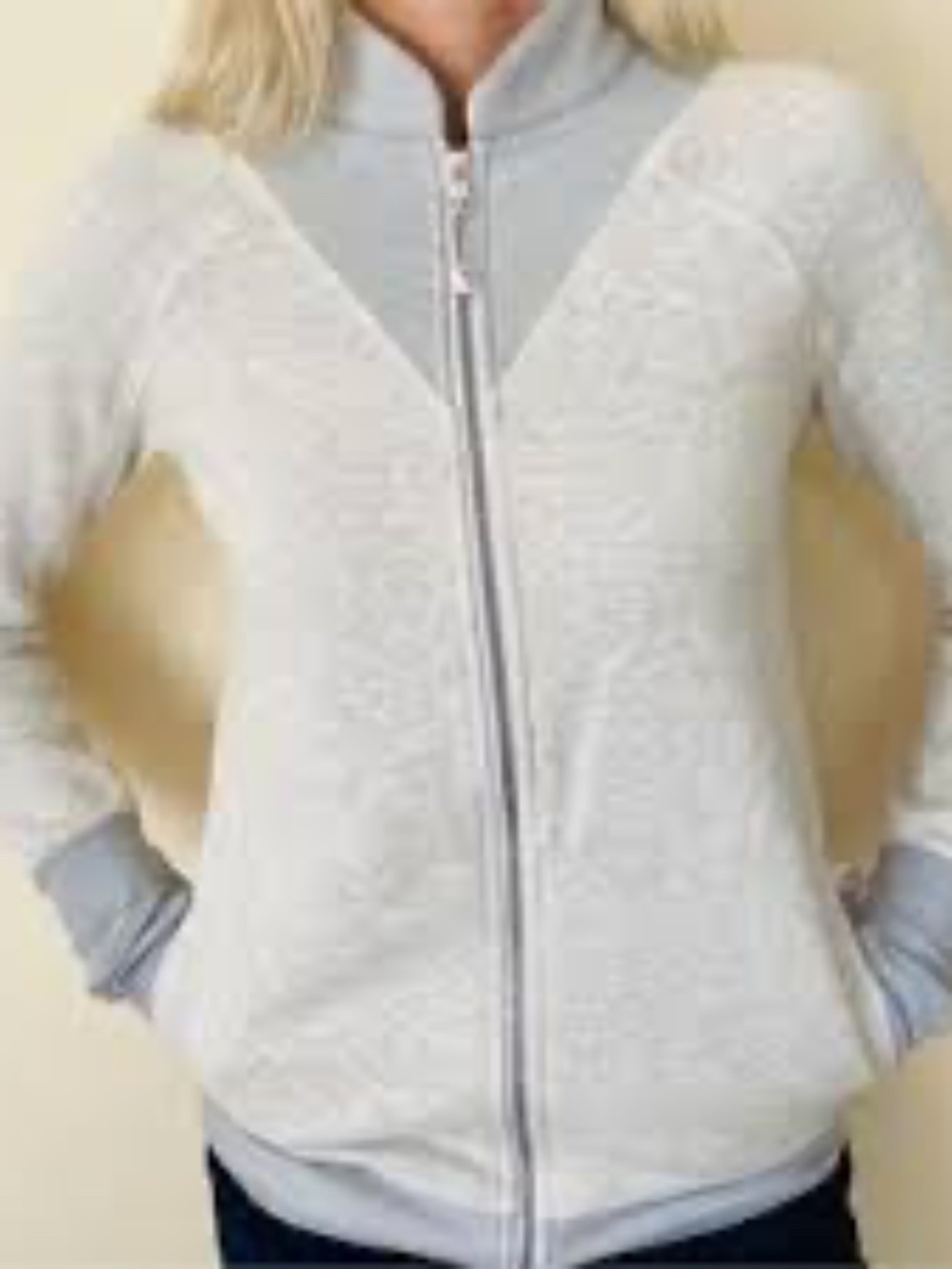 IVIVVA Glo & Go Zip Long Sleeve Jacket Grey Kid Girls Size 10